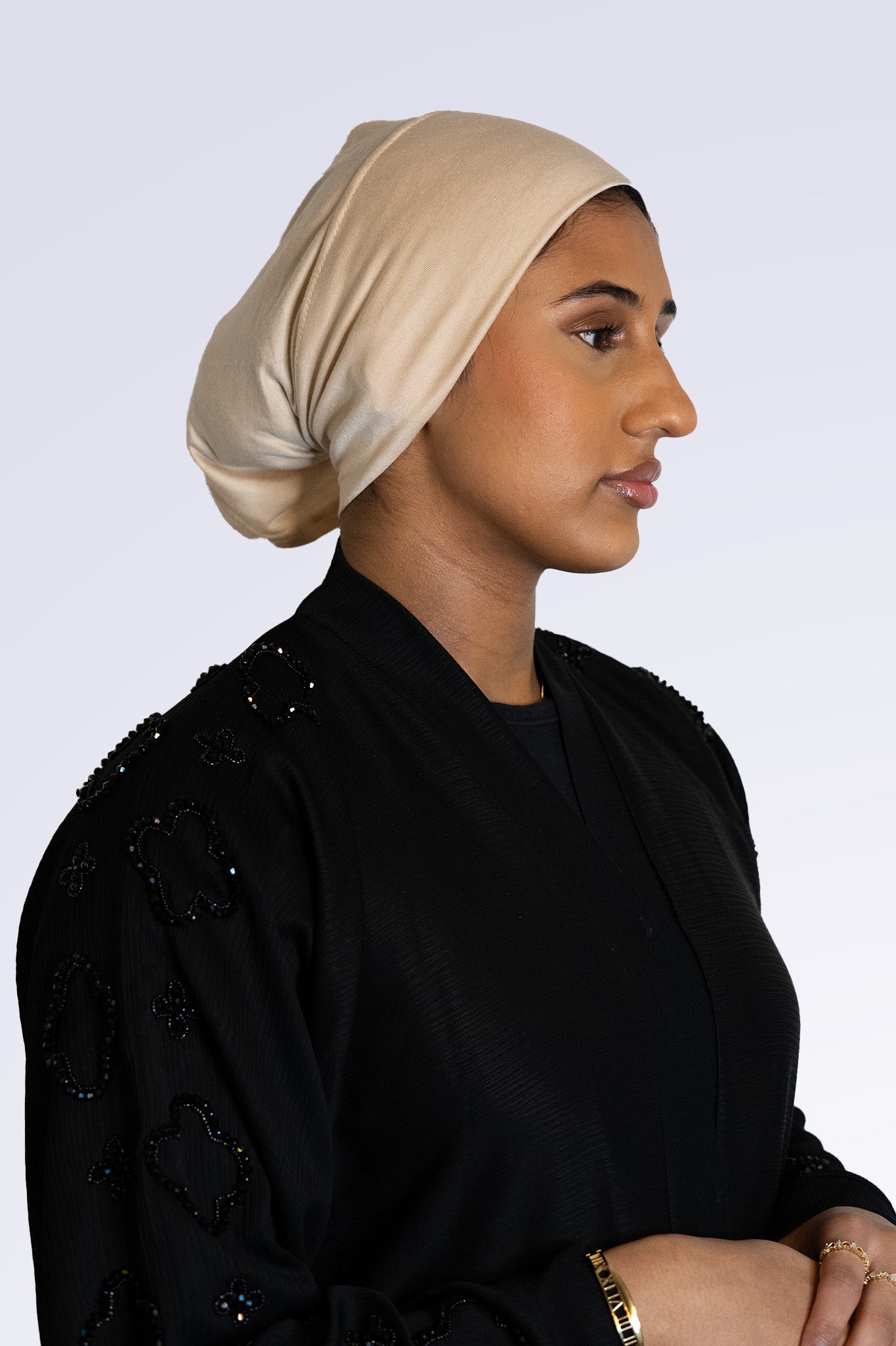 Undercap almond cream cotton jersey