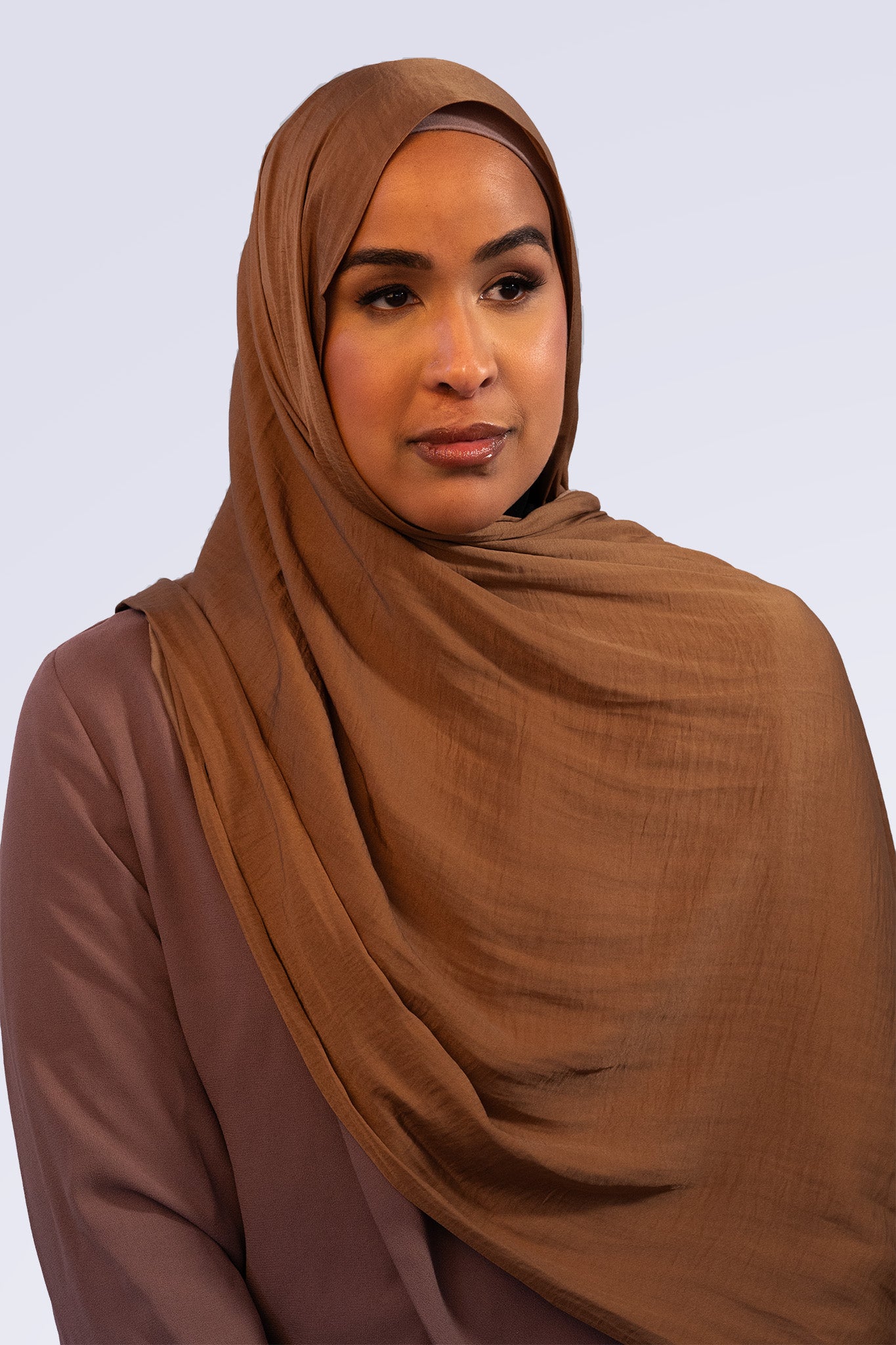 Powder Touch Hijab - Caramel Brown
