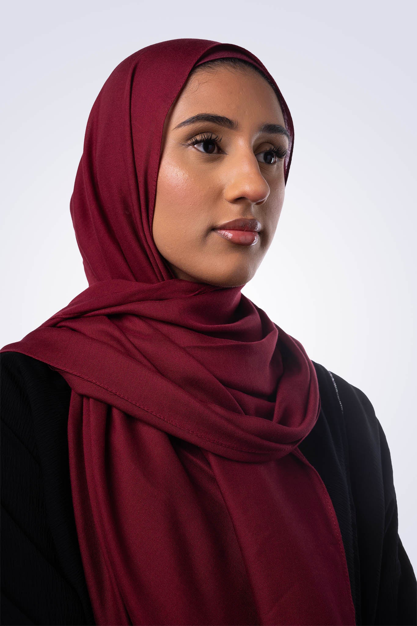 Premium Modal Hijab & Undercap Set  - Maroon