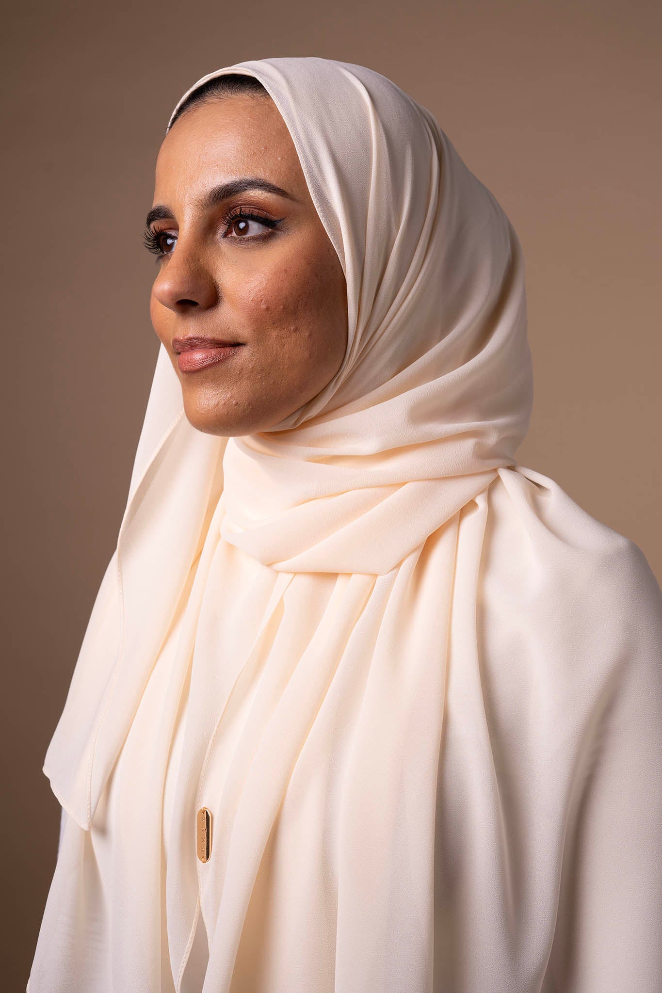 Premium Chiffon Hijab & Undercap Set- Vanilla