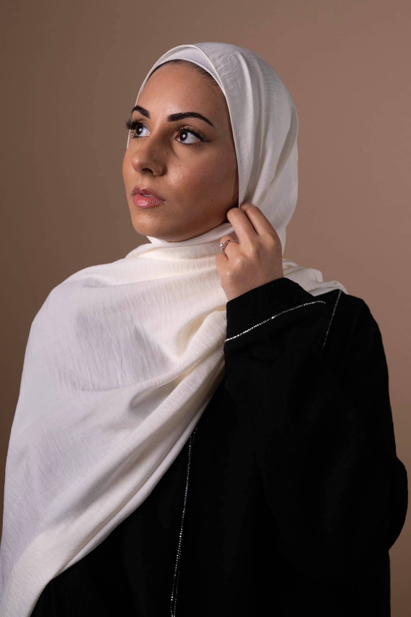 Powder Touch Hijab - Cream