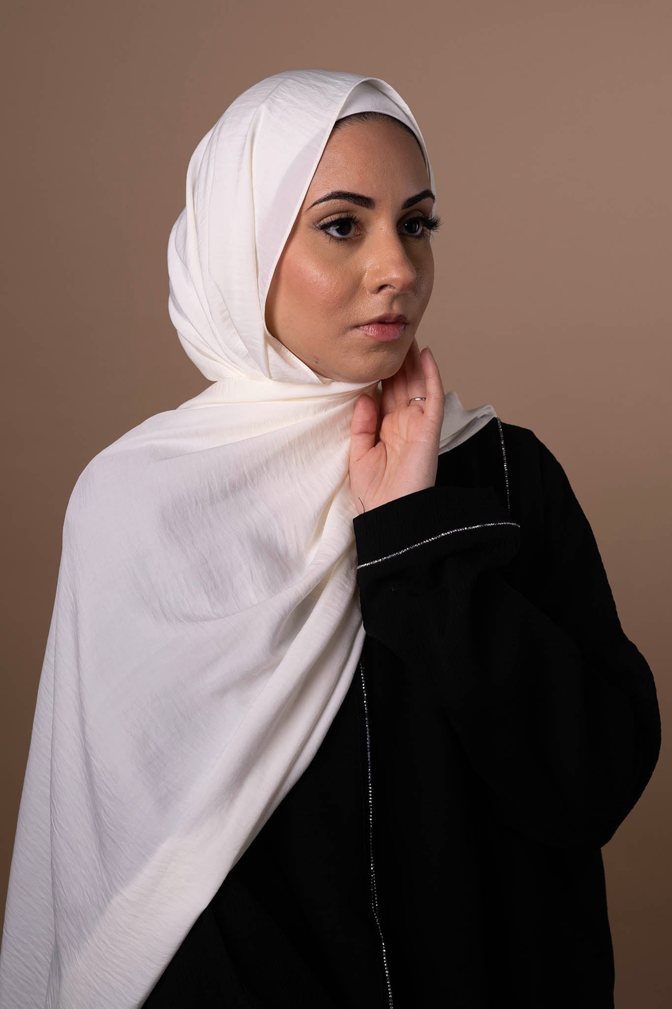 Powder Touch Hijab - Cream