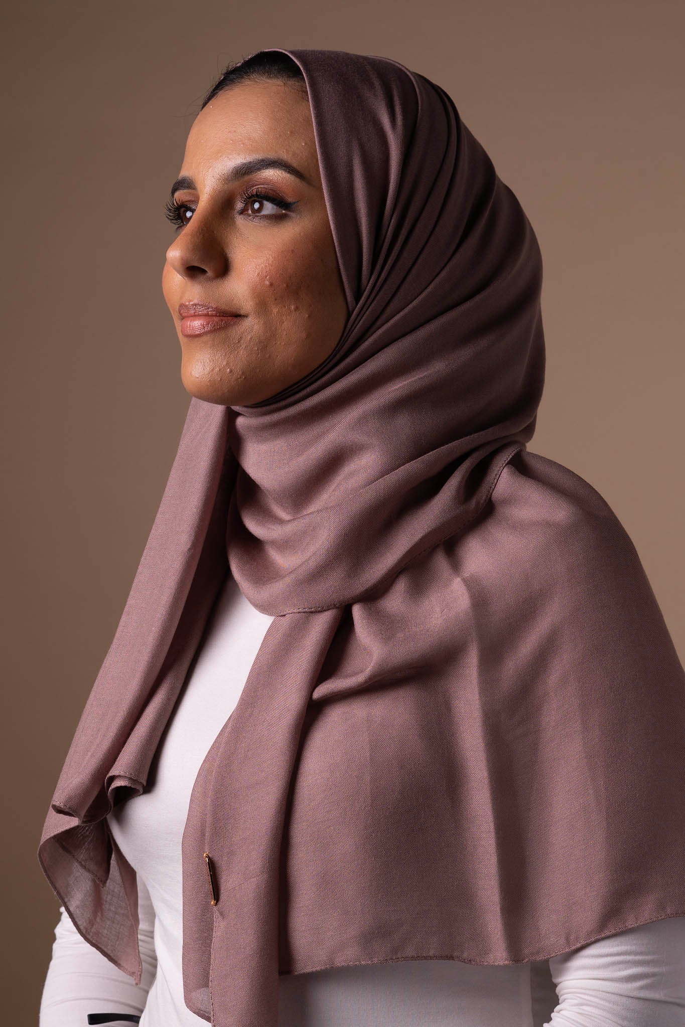 Premium Modal Hijab & Undercap Set - Dark Mauve