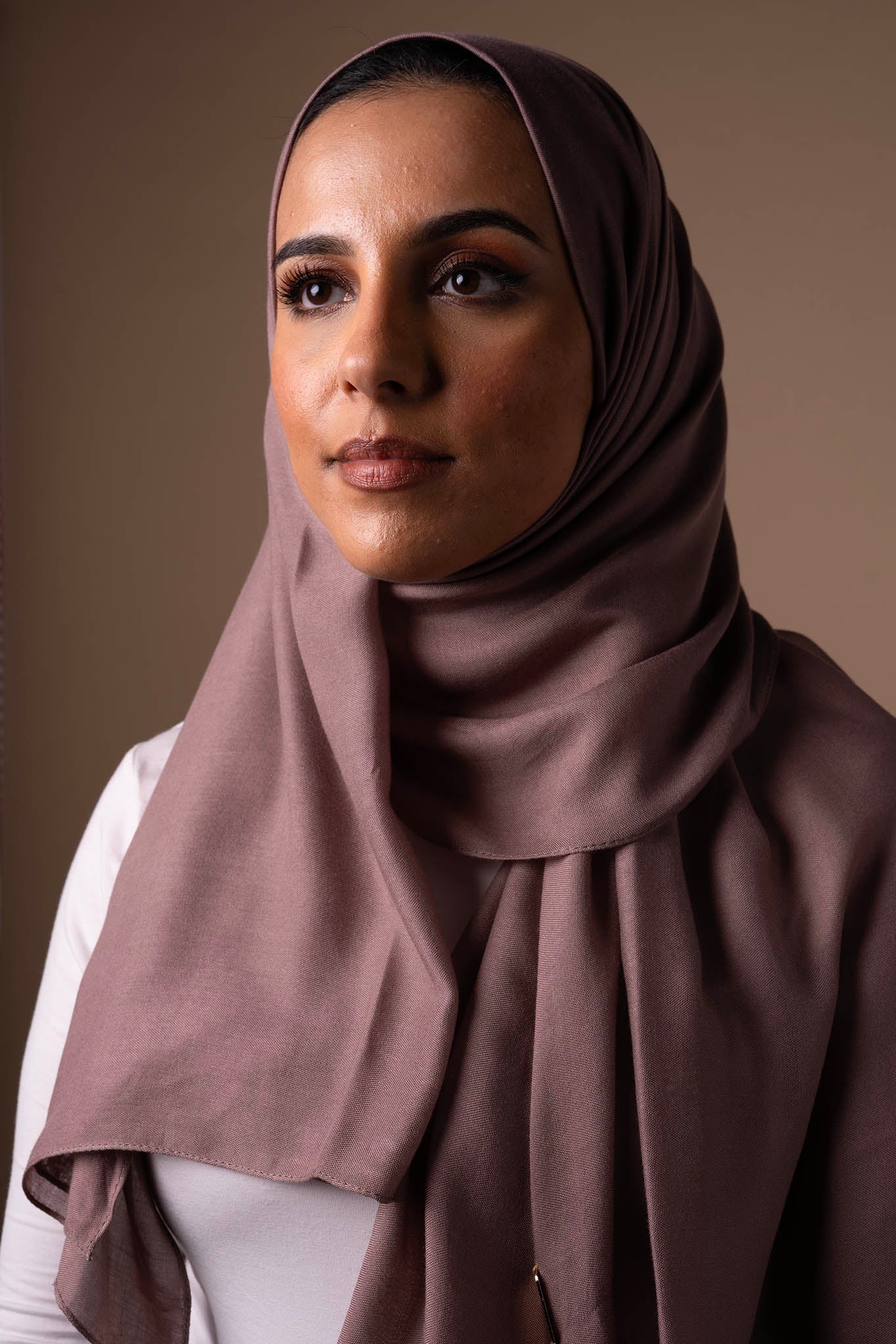 Premium Modal Hijab & Undercap Set - Dark Mauve
