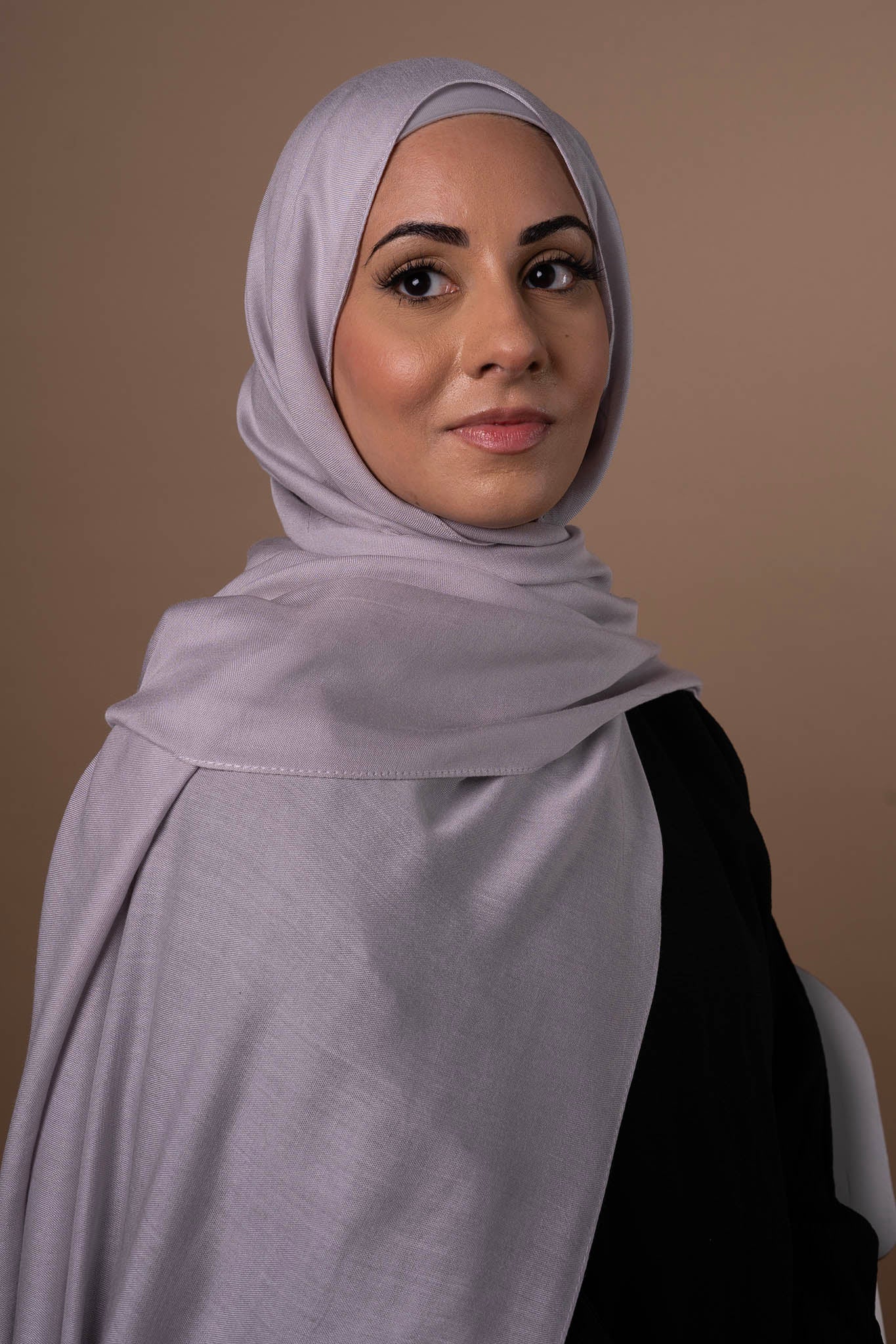 Premium Modal Hijab & Undercap Set - Pearl Grey