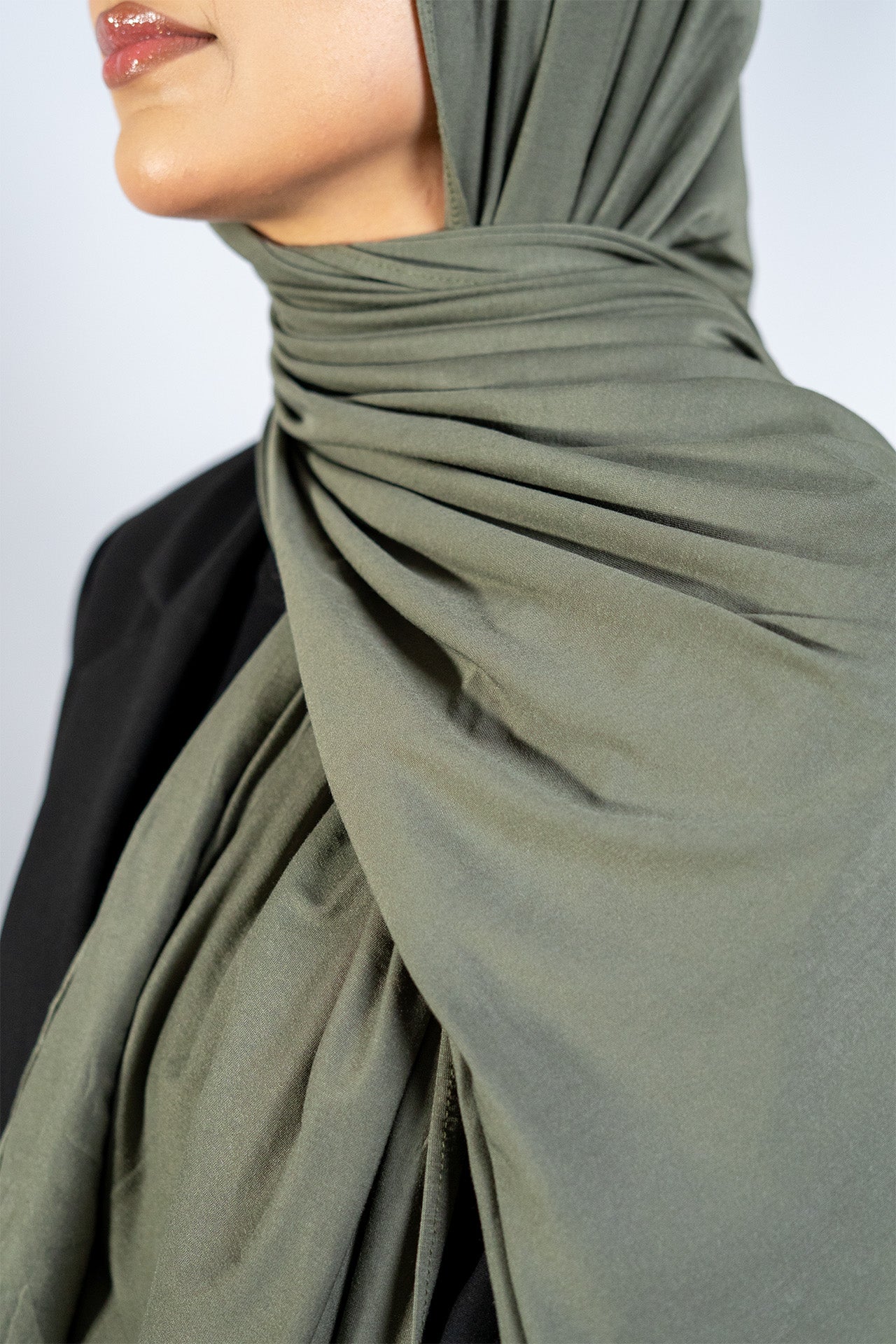 Bamboo Jersey Hijab - Deep Khaki