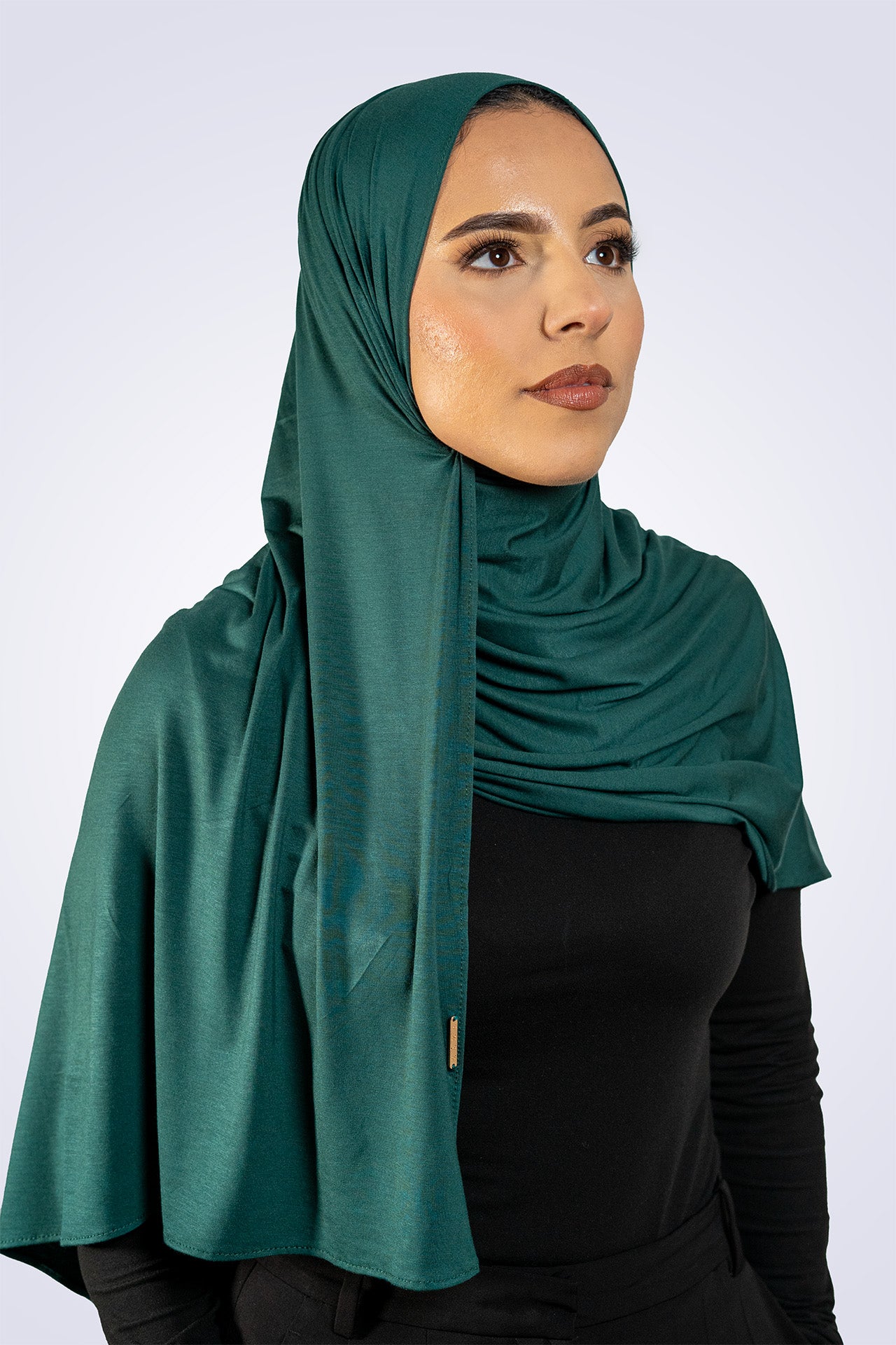Bamboo Jersey Hijab - Forest Green