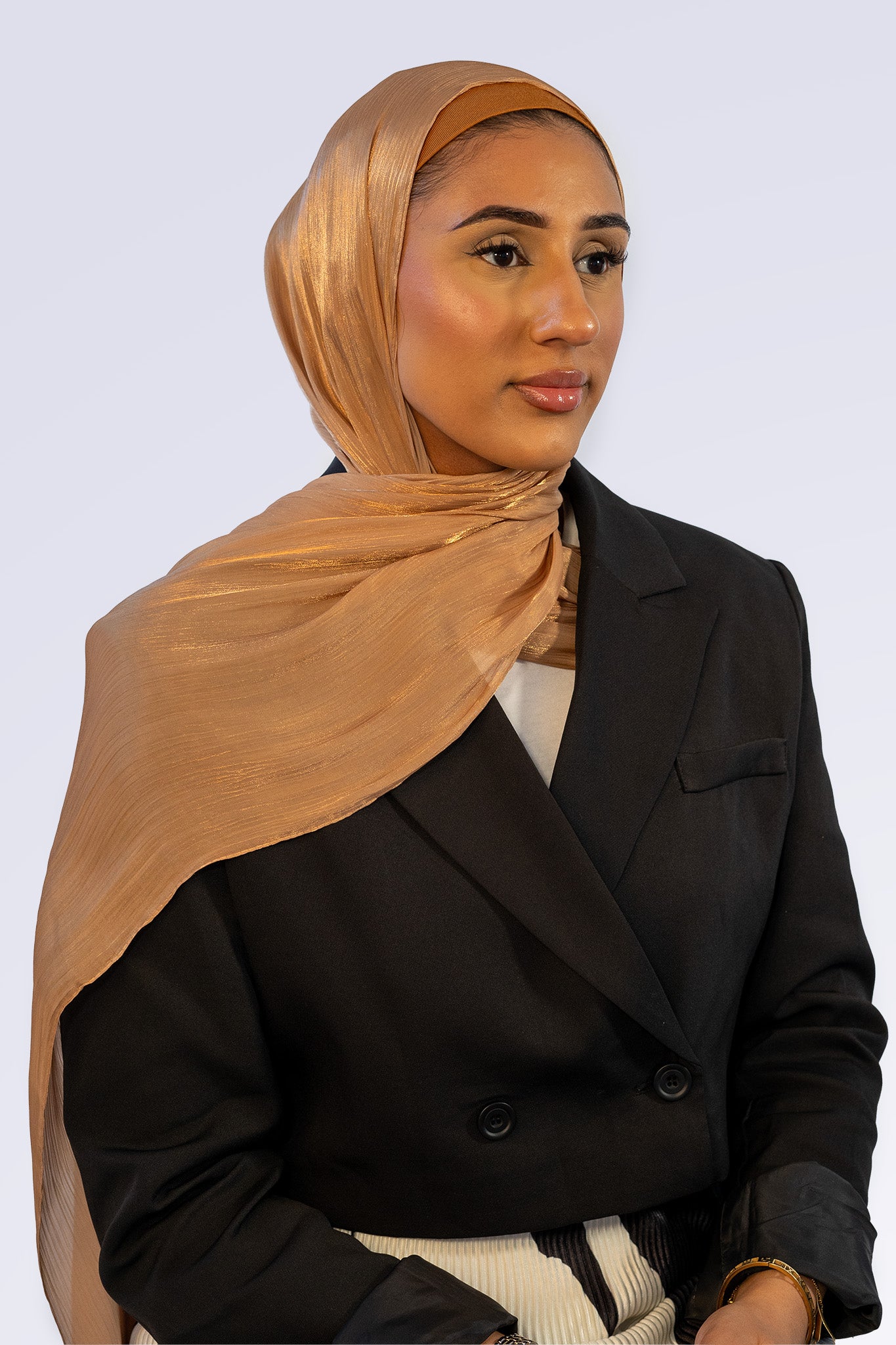 Satin Crepe & Undercap Set - Gold