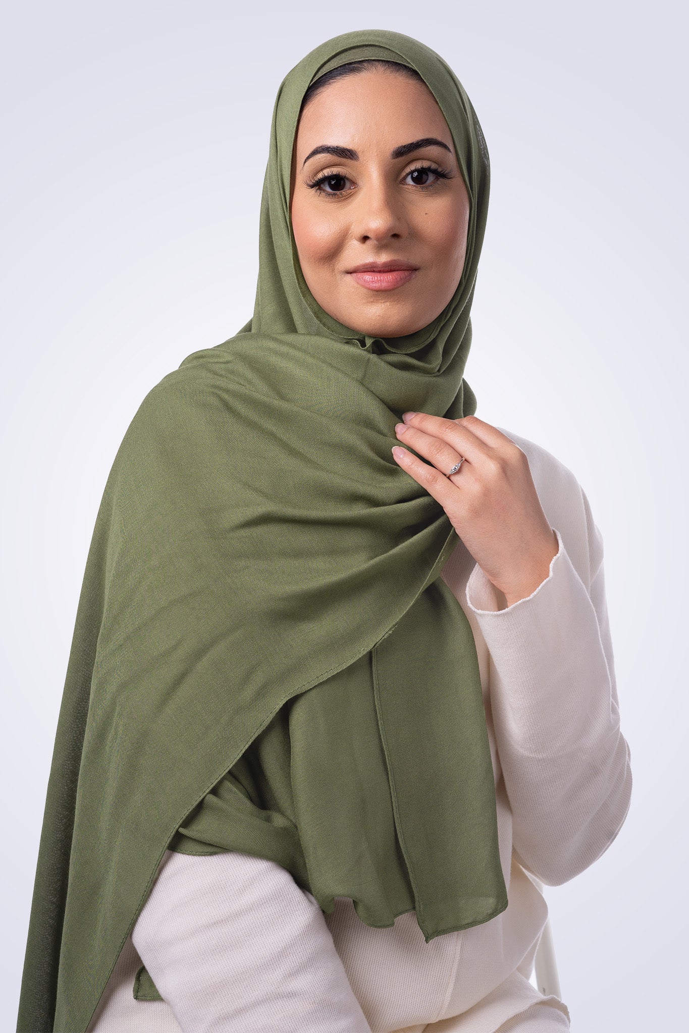 Premium Modal Hijab & Undercap Set - Khaki