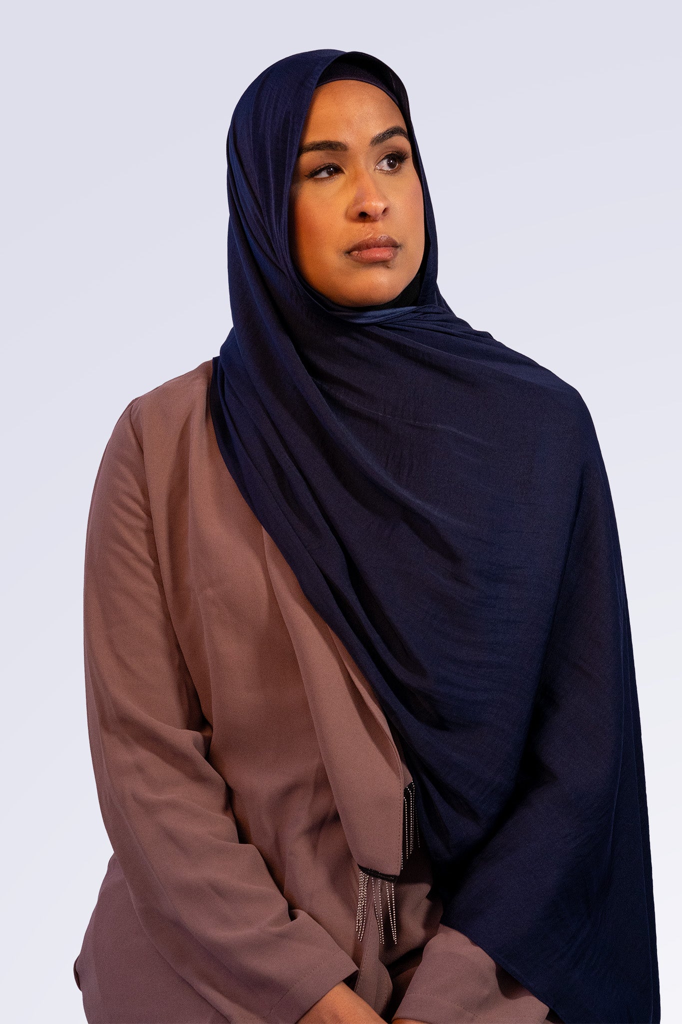 Powder Touch Hijab - Midnight Blue