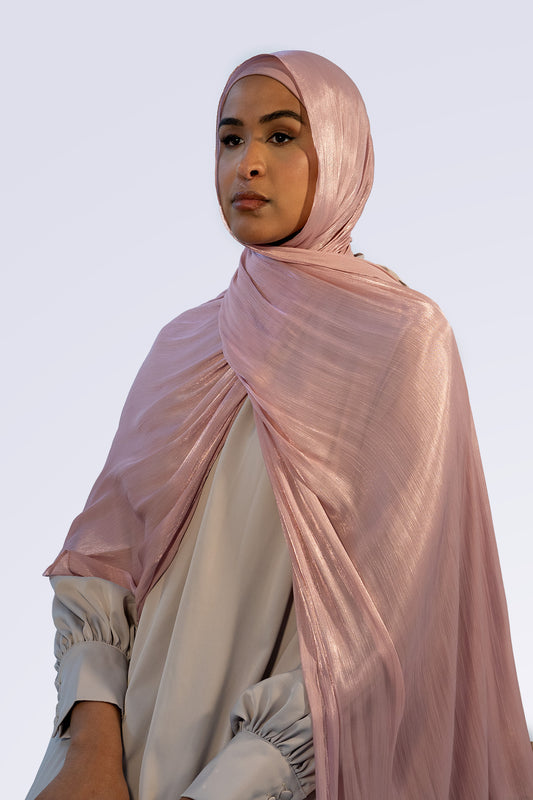 Satin Crepe with Undercap - Baby Pink