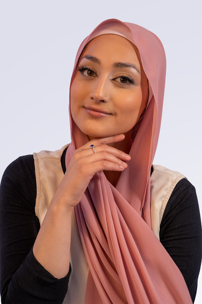 Crinkle Chiffon Hijab - Baby Pink