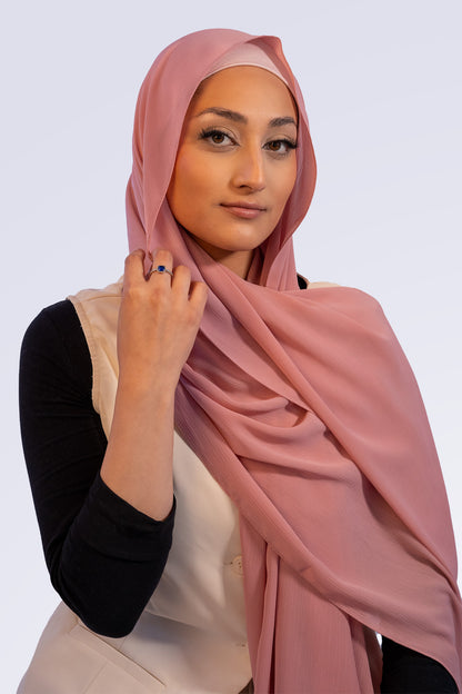 Crinkle Chiffon Hijab - Baby Pink