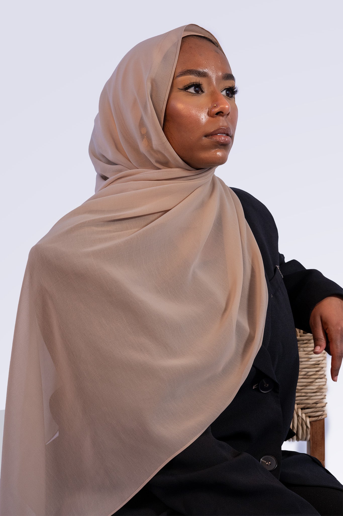 Lightweight Georgette Hijab - Beige