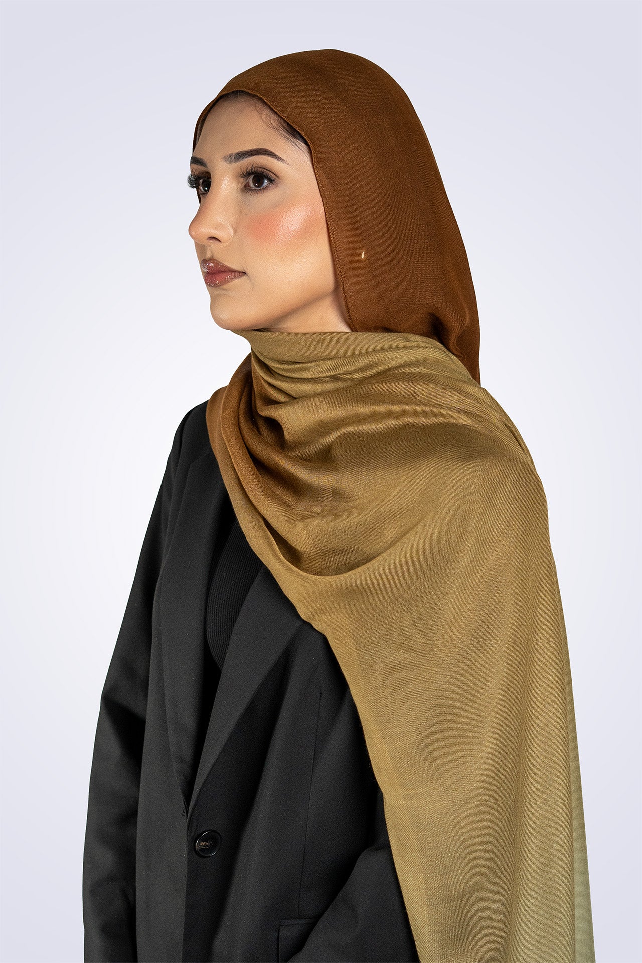 Lightweight Ombre Modal - Caramel Brown