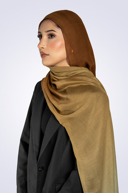 Lightweight Ombre Modal - Caramel Brown