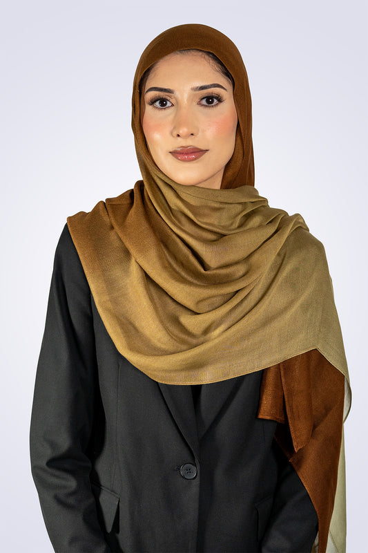 Lightweight Ombre Modal - Caramel Brown