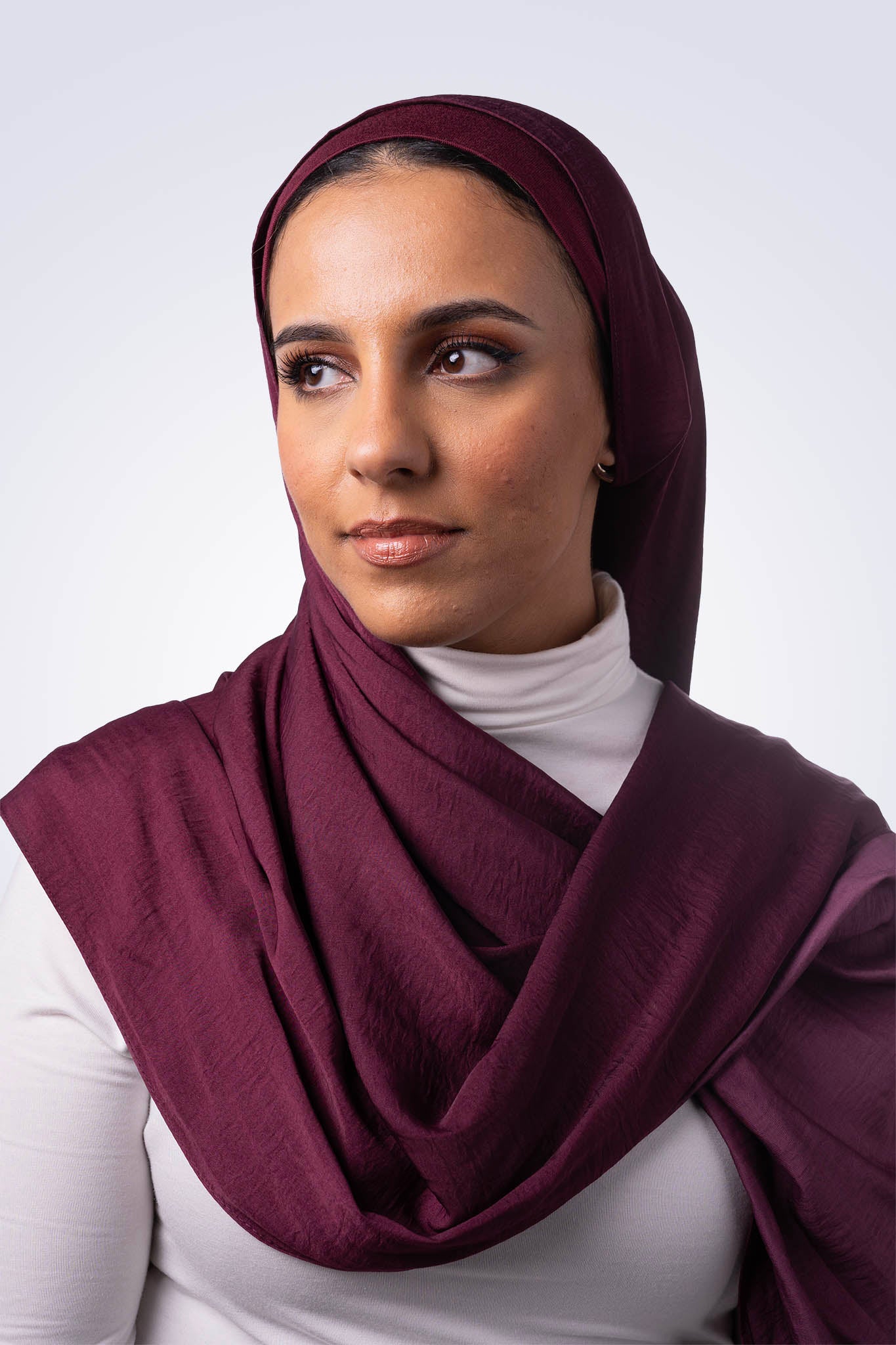 Powder Touch Hijab - Burgundy