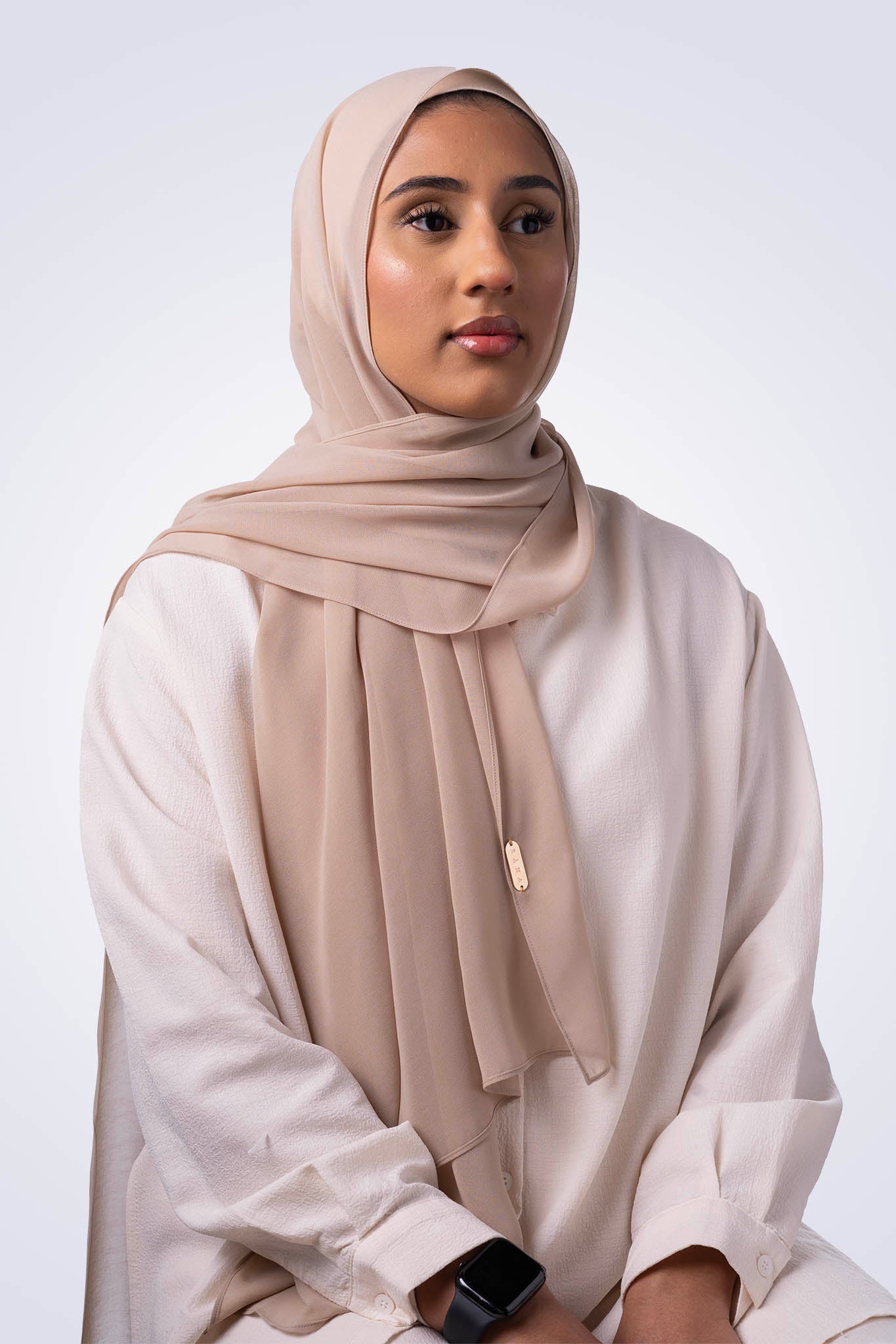 Lightweight Georgette Hijab - Beige