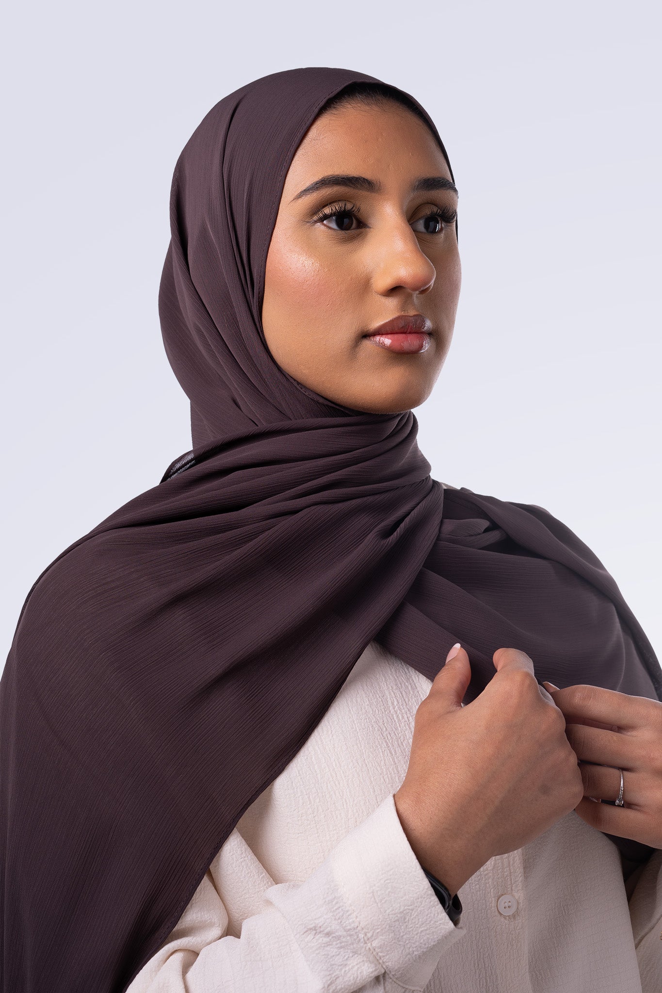 Bamboo Jersey Hijab - Espresso Brown