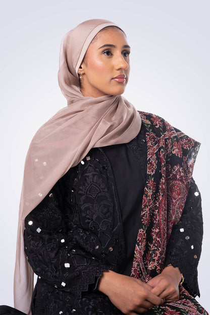 Silk Chiffon Hijab - Nude