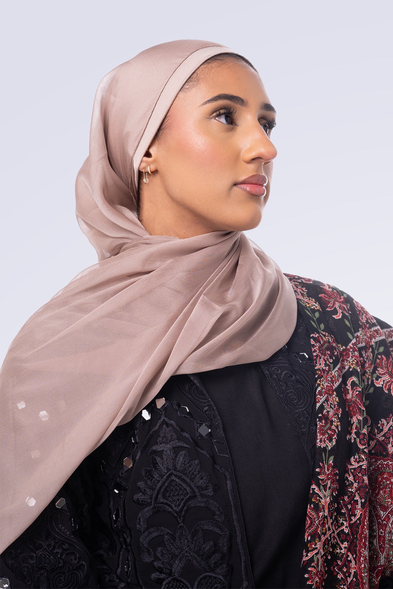 Silk Chiffon Hijab - Nude