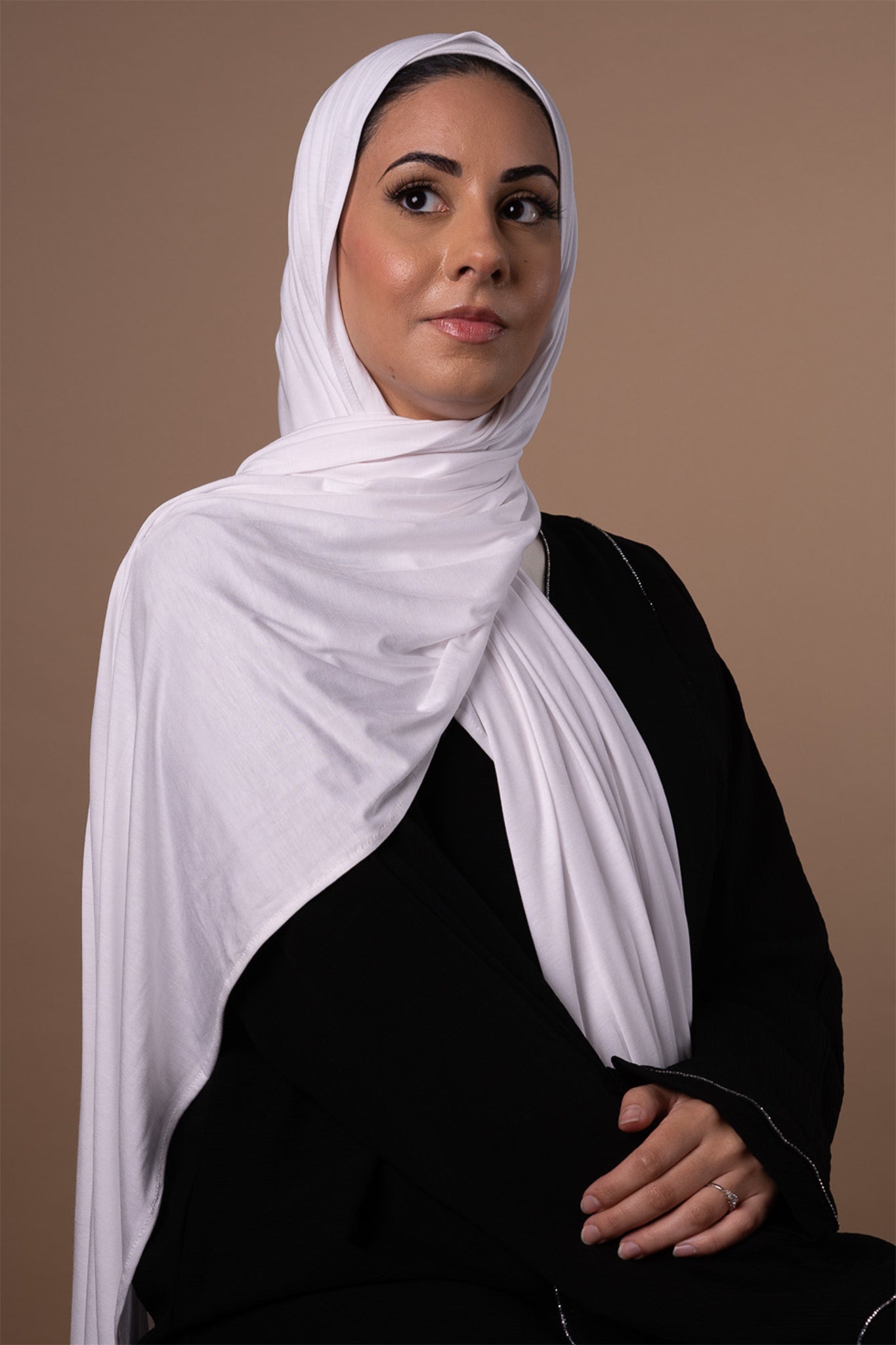 Bamboo Jersey Hijab - Pure White