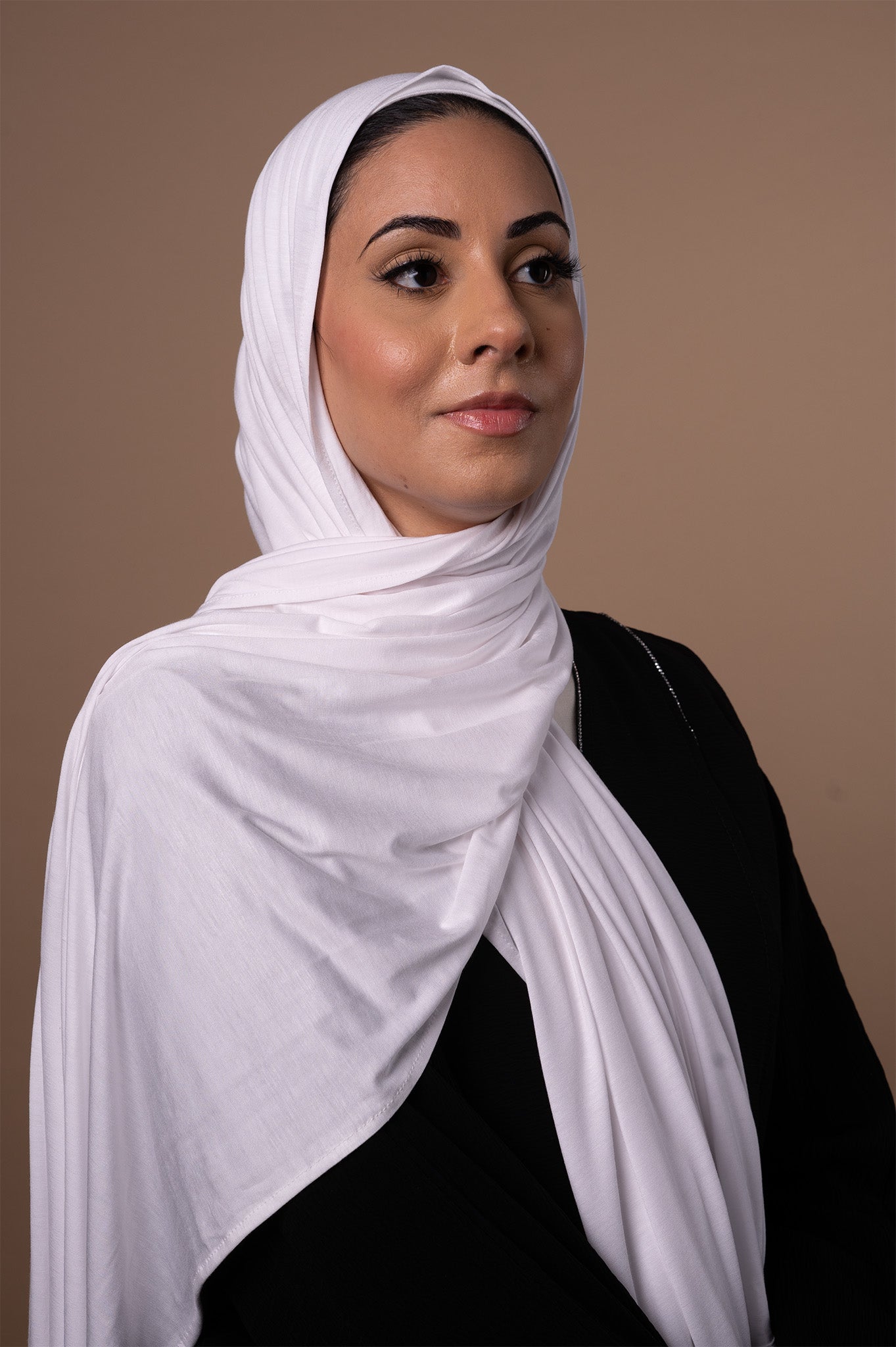 Bamboo Jersey Hijab - Pure White