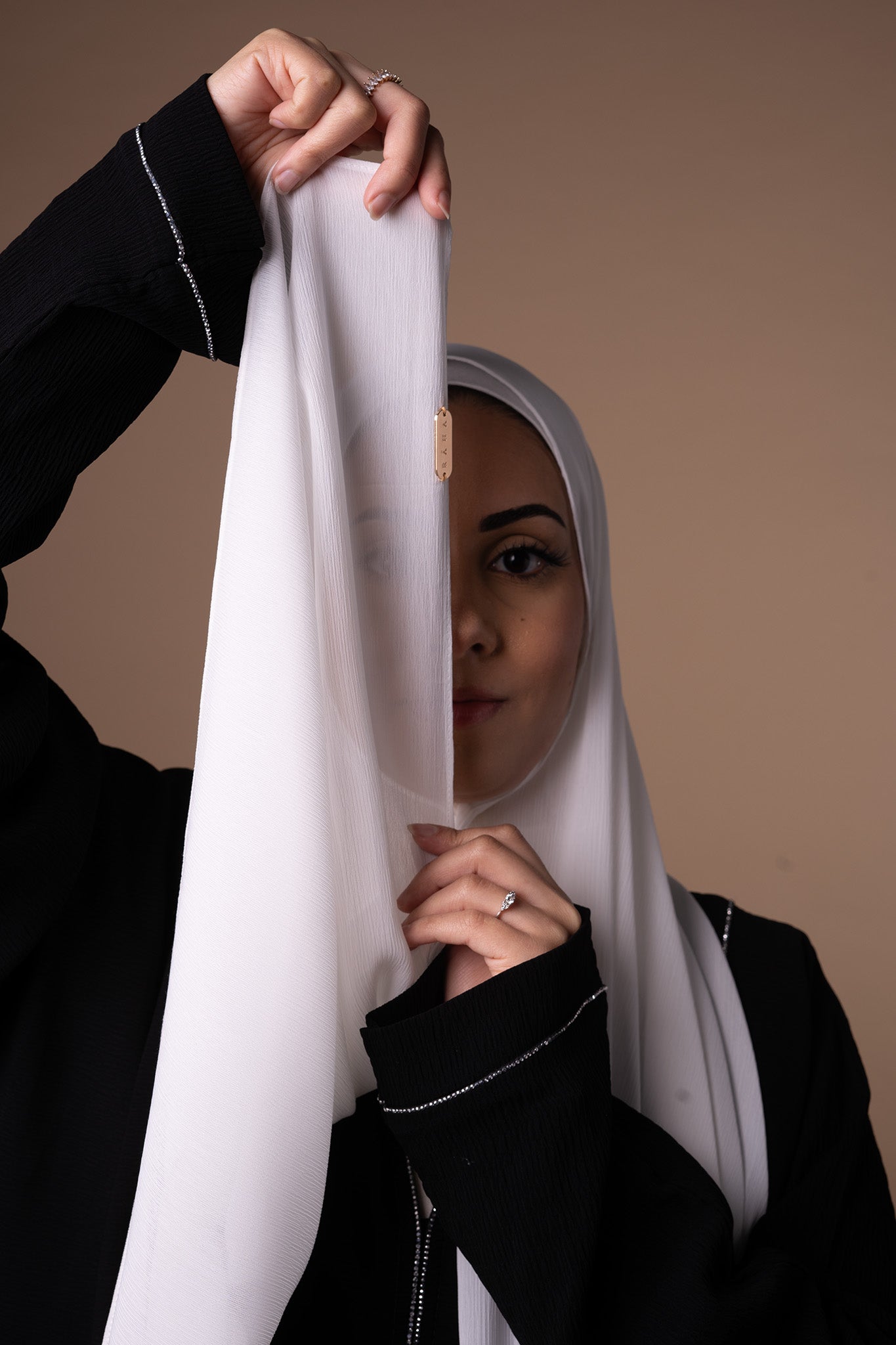 Crinkle Chiffon Hijab - Pure White