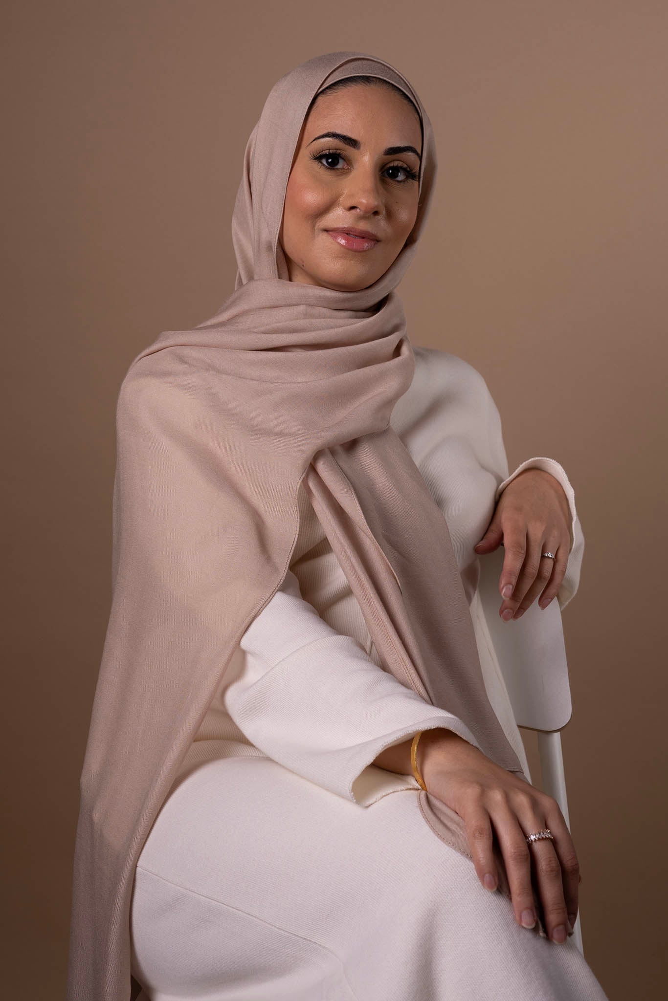 Matching Modal Hijab & Undercap - Oat