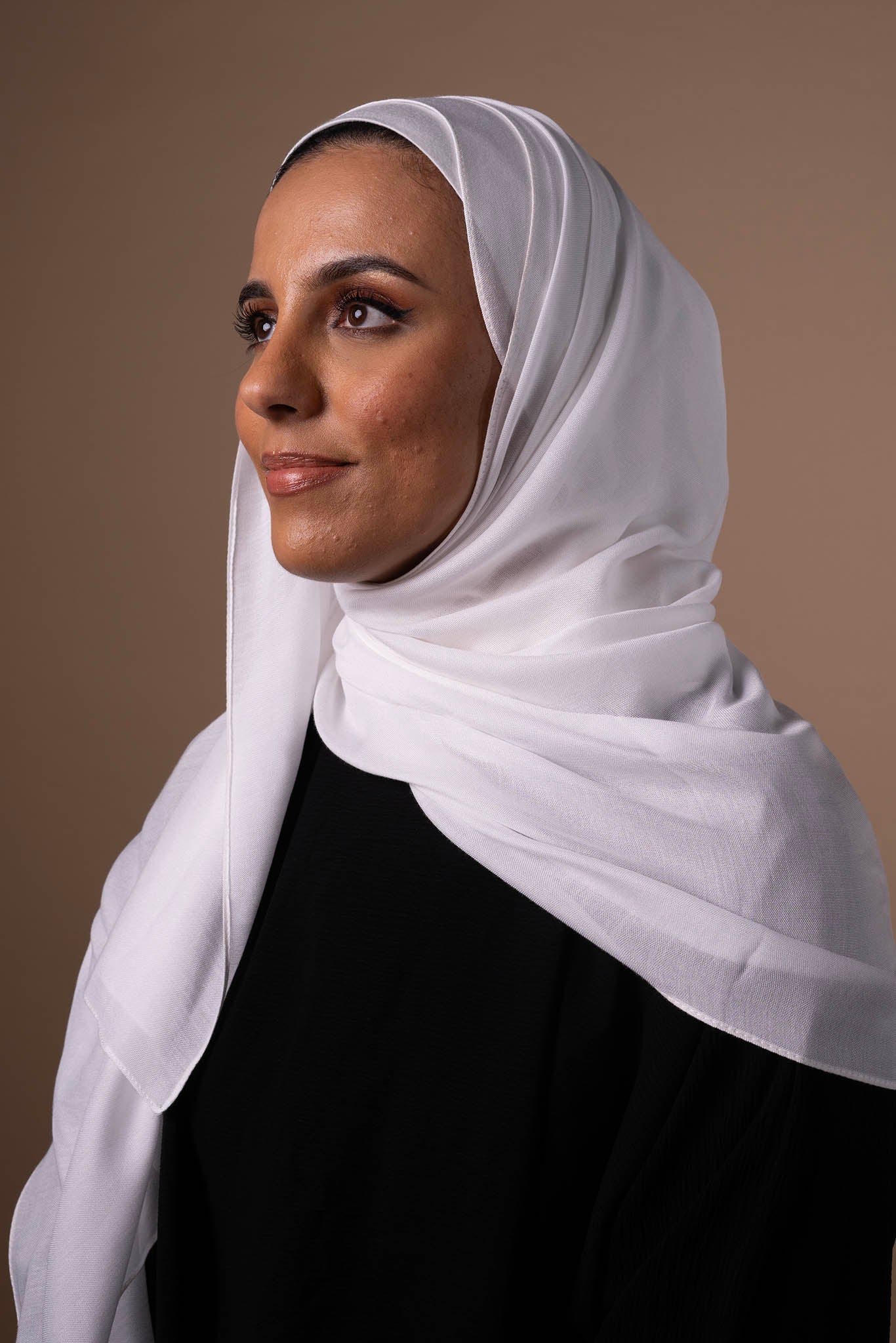 Matching Modal Hijab & Undercap - Pure White