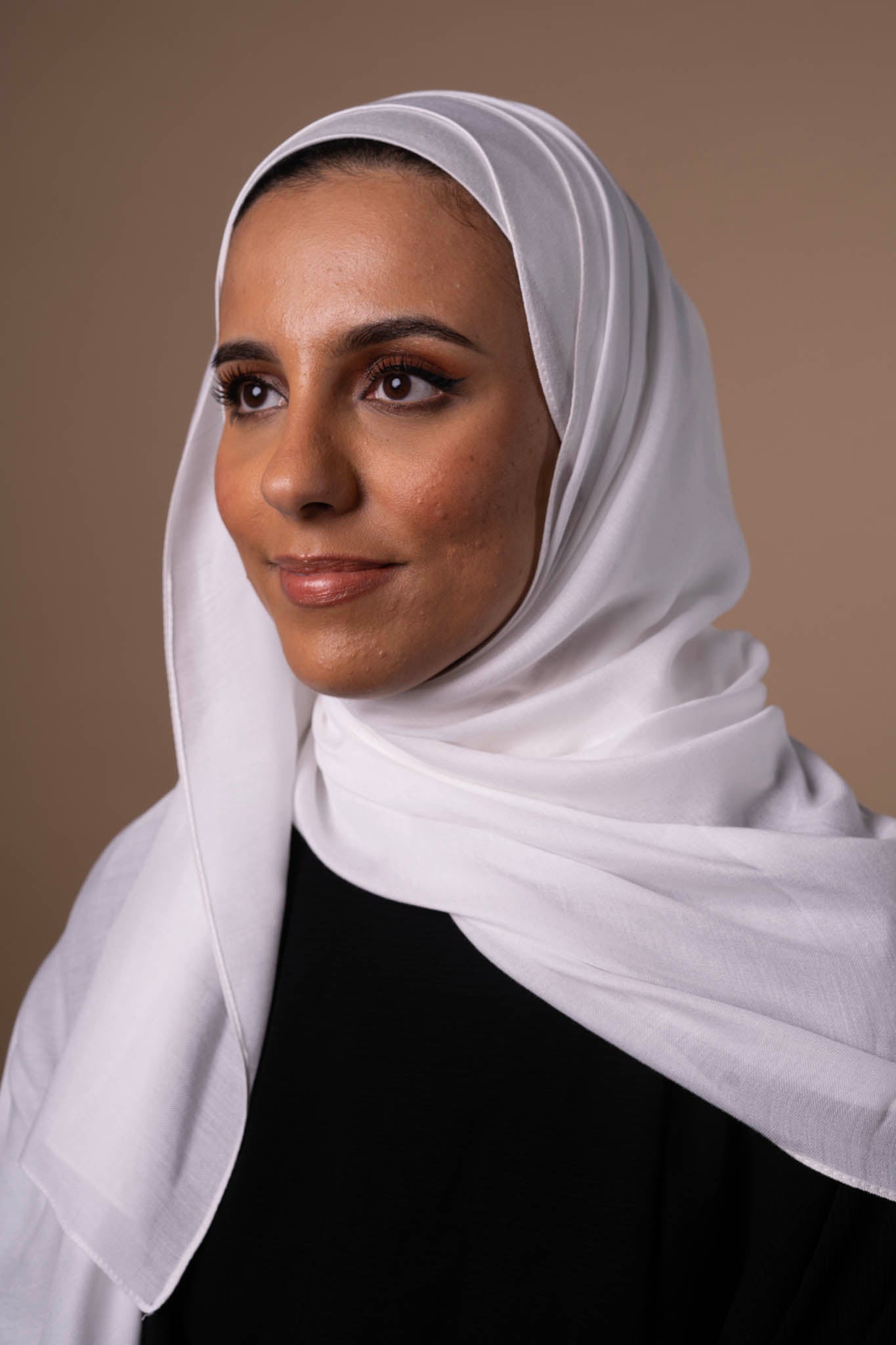 Matching Modal Hijab & Undercap - Pure White