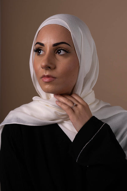 Matching Modal Hijab & Undercap - Rich Cream