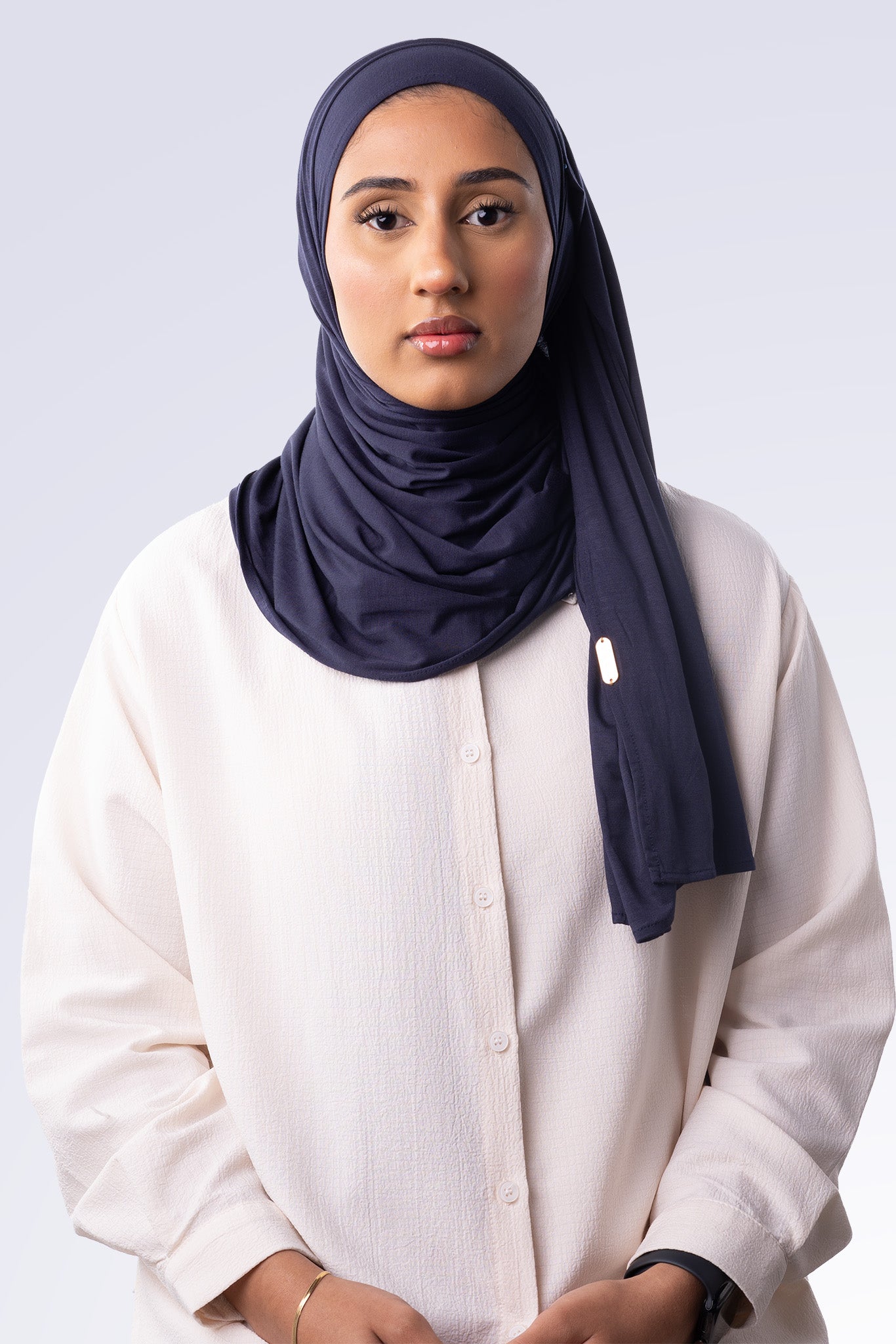 Bamboo Jersey Hijab - Midnight Blue