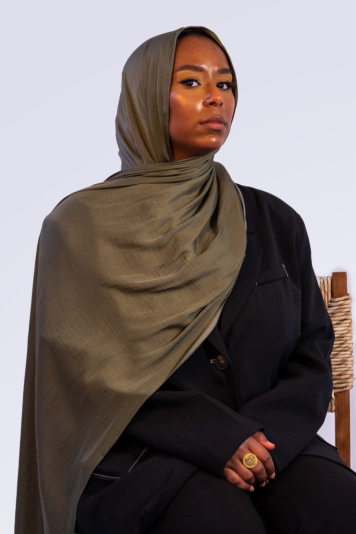 Powder Touch Hijab - Deep Olive