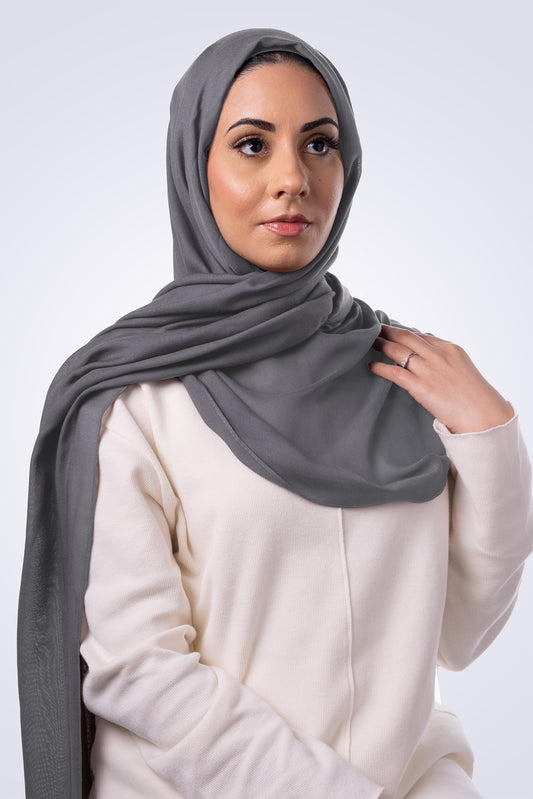 Premium Modal Hijab & Undercap Set - Dusk Grey