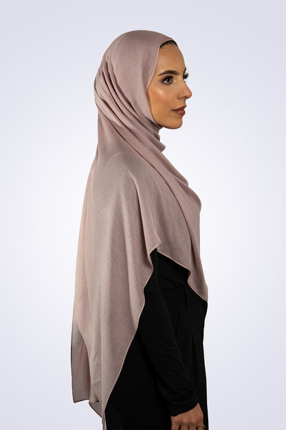 Premium Modal Hijab & Undercap Set - Dusty Pink
