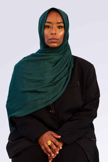 Powder Touch Hijab - Forest Green