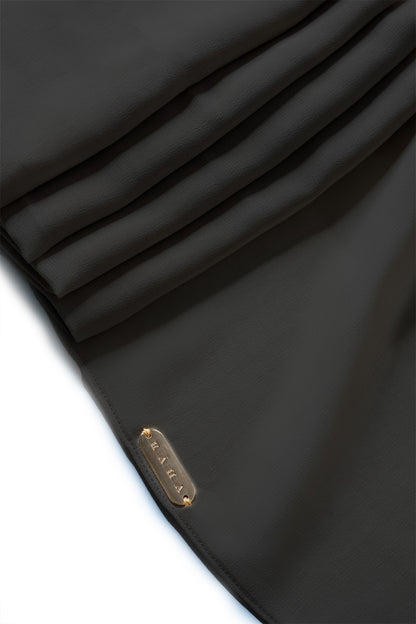 Lightweight Georgette Hijab - Jet Black