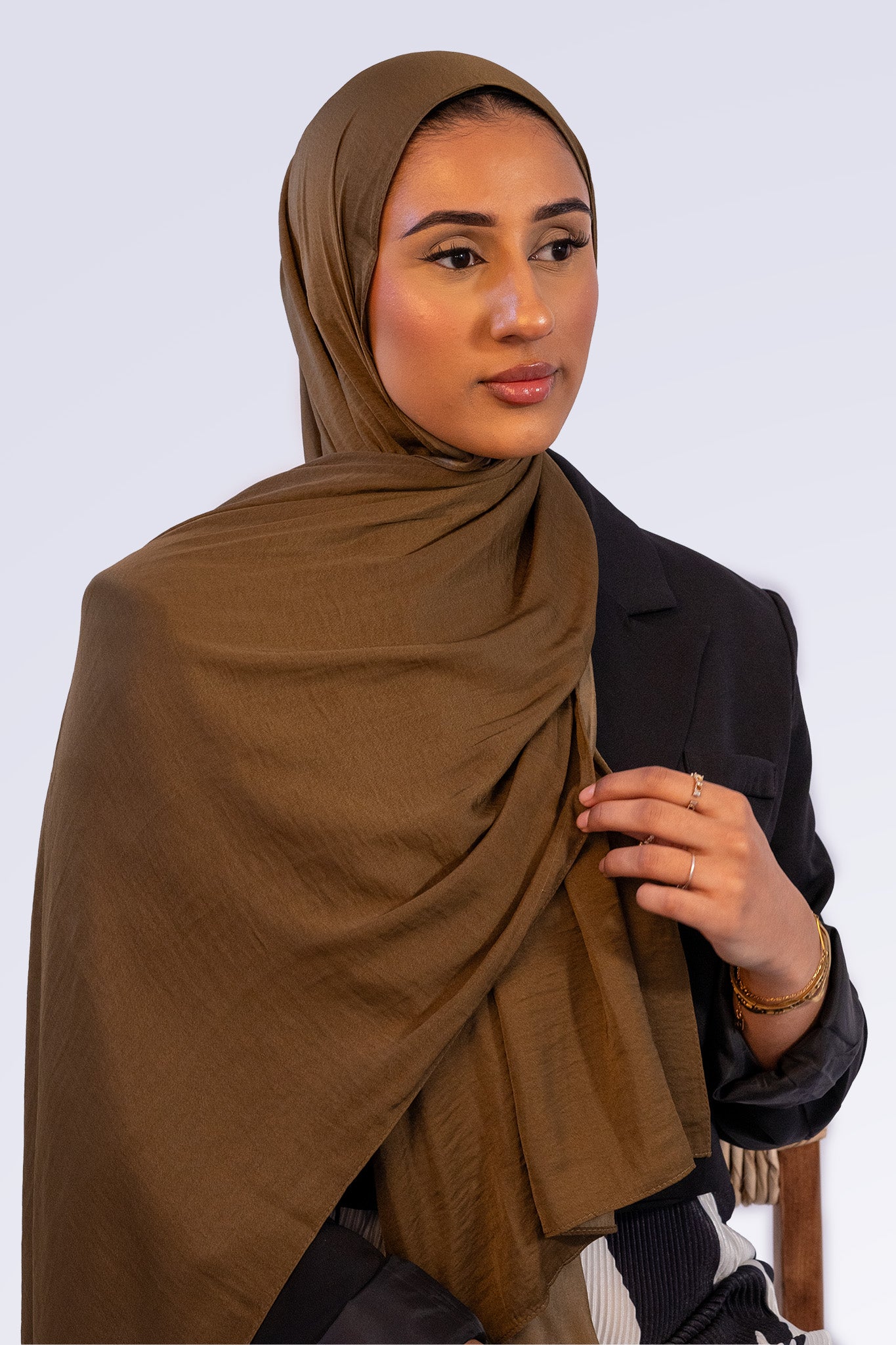 Powder Touch Hijab - Khaki Brown