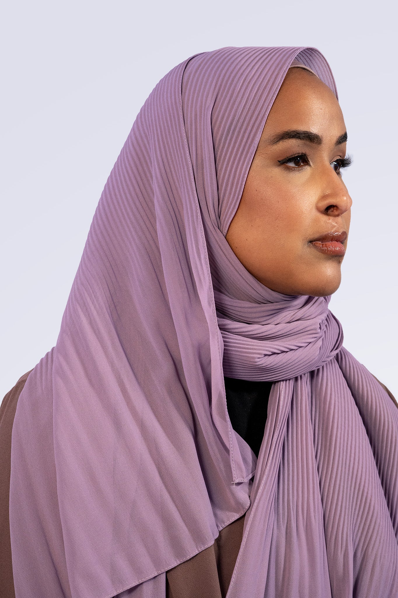 Pleated Chiffon Hijab - Lavender