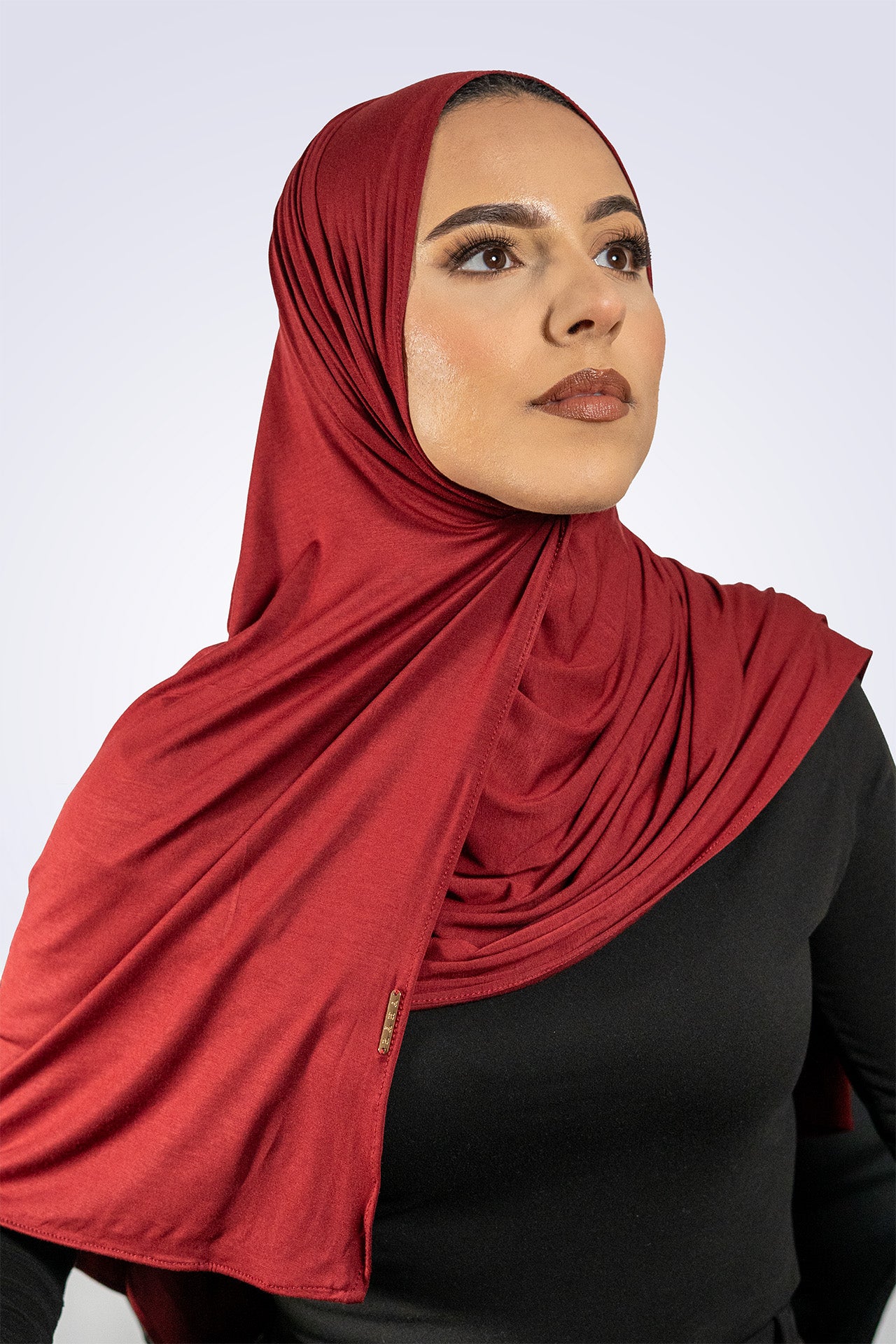 Bamboo Jersey Hijab - Maroon