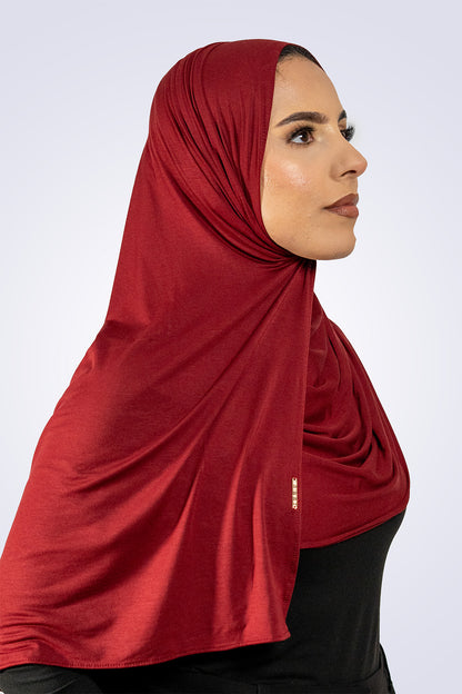 Bamboo Jersey Hijab - Maroon