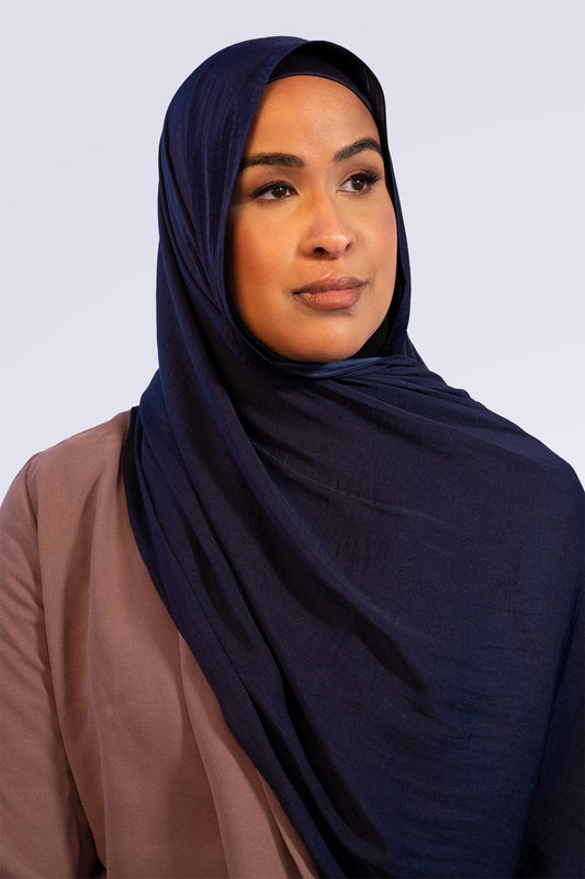 Powder Touch Hijab - Midnight Blue