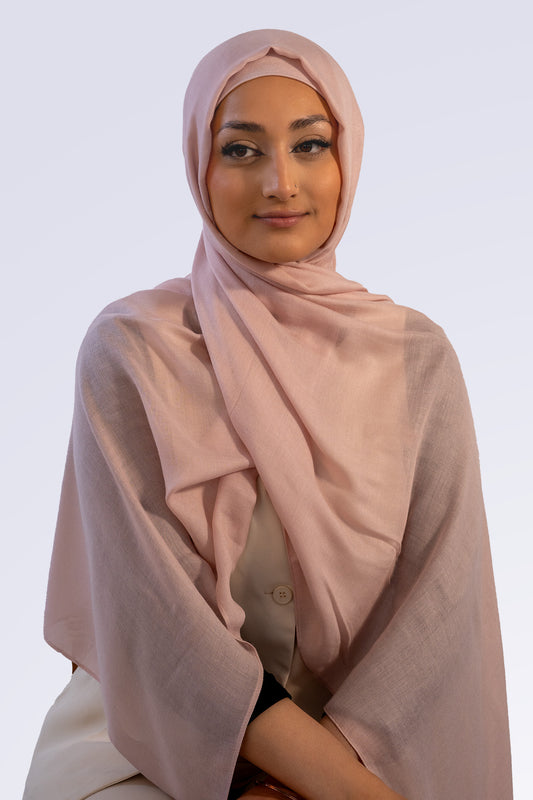 Matching Modal Hijab & Undercap - Nude Pink