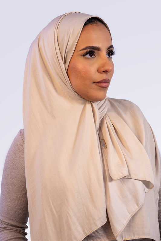 Powder Touch Hijab - Nude