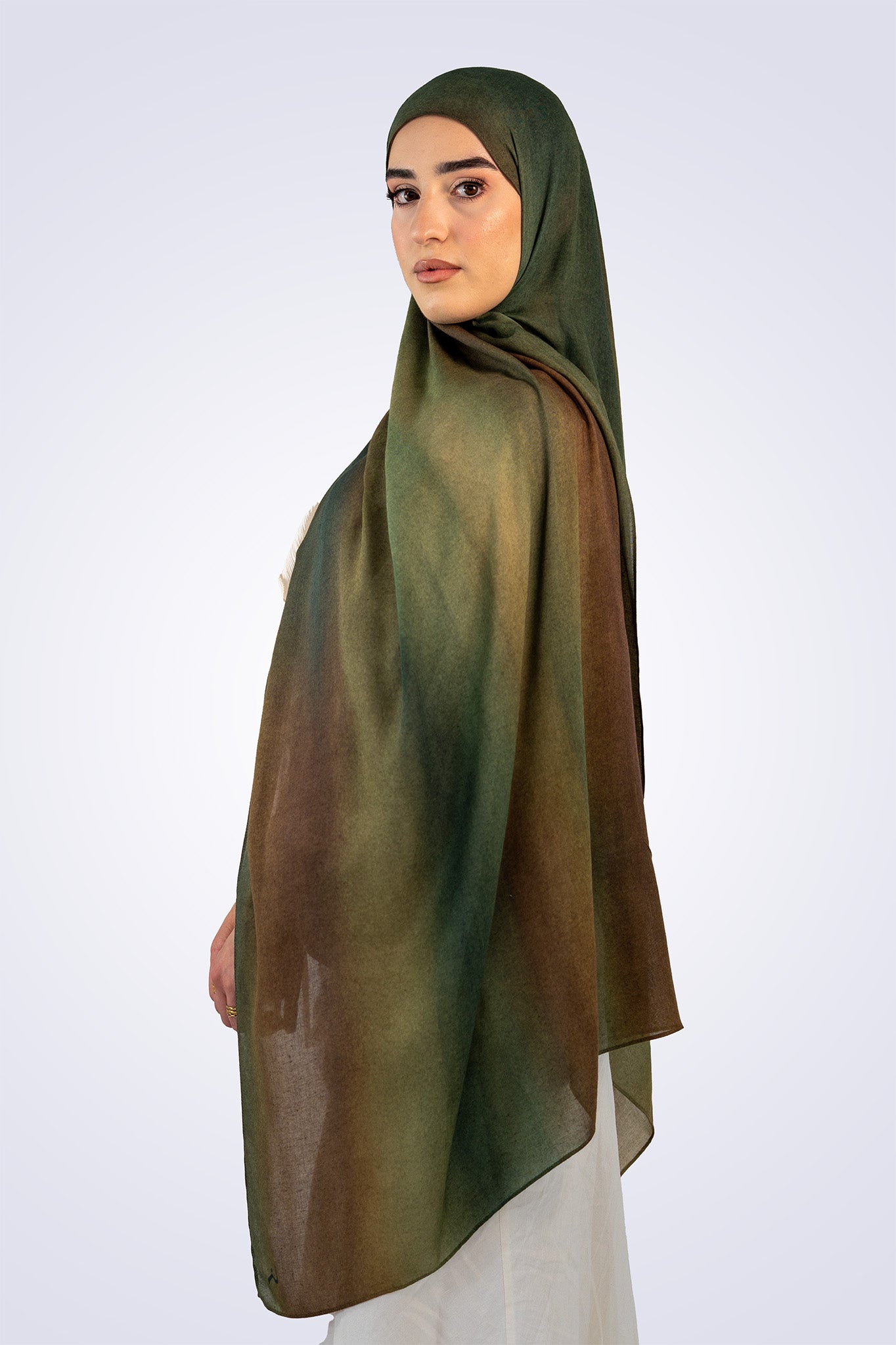 Printed Modal - Olive Oak