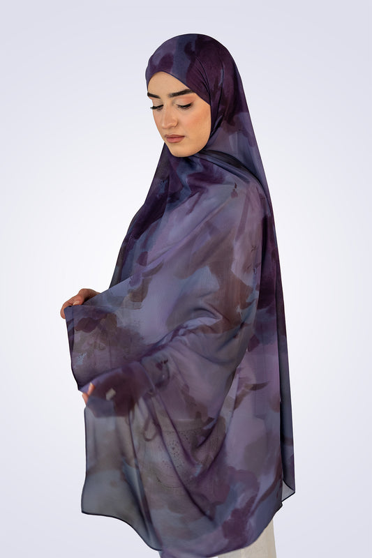 Printed Chiffon - Purple Hues