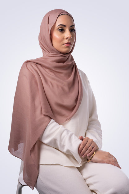 Matching Modal Hijab & Undercap - Rouge Pink