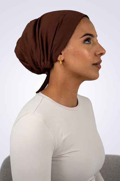 Satin Lined Undercap - Espresso Brown